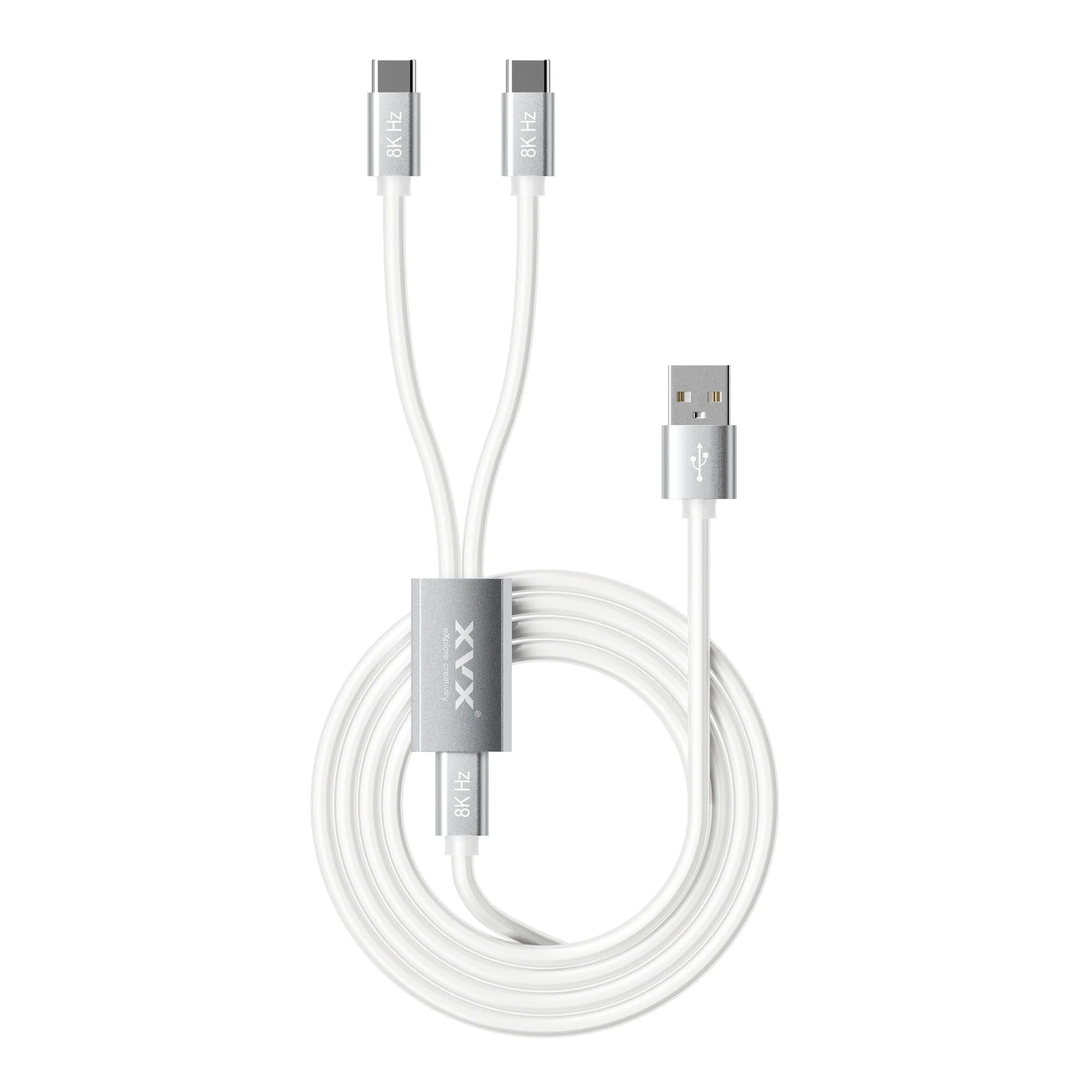 XVX CC8 1-to-2 Split RGB Braided Cable - 8K Polling Rate Support