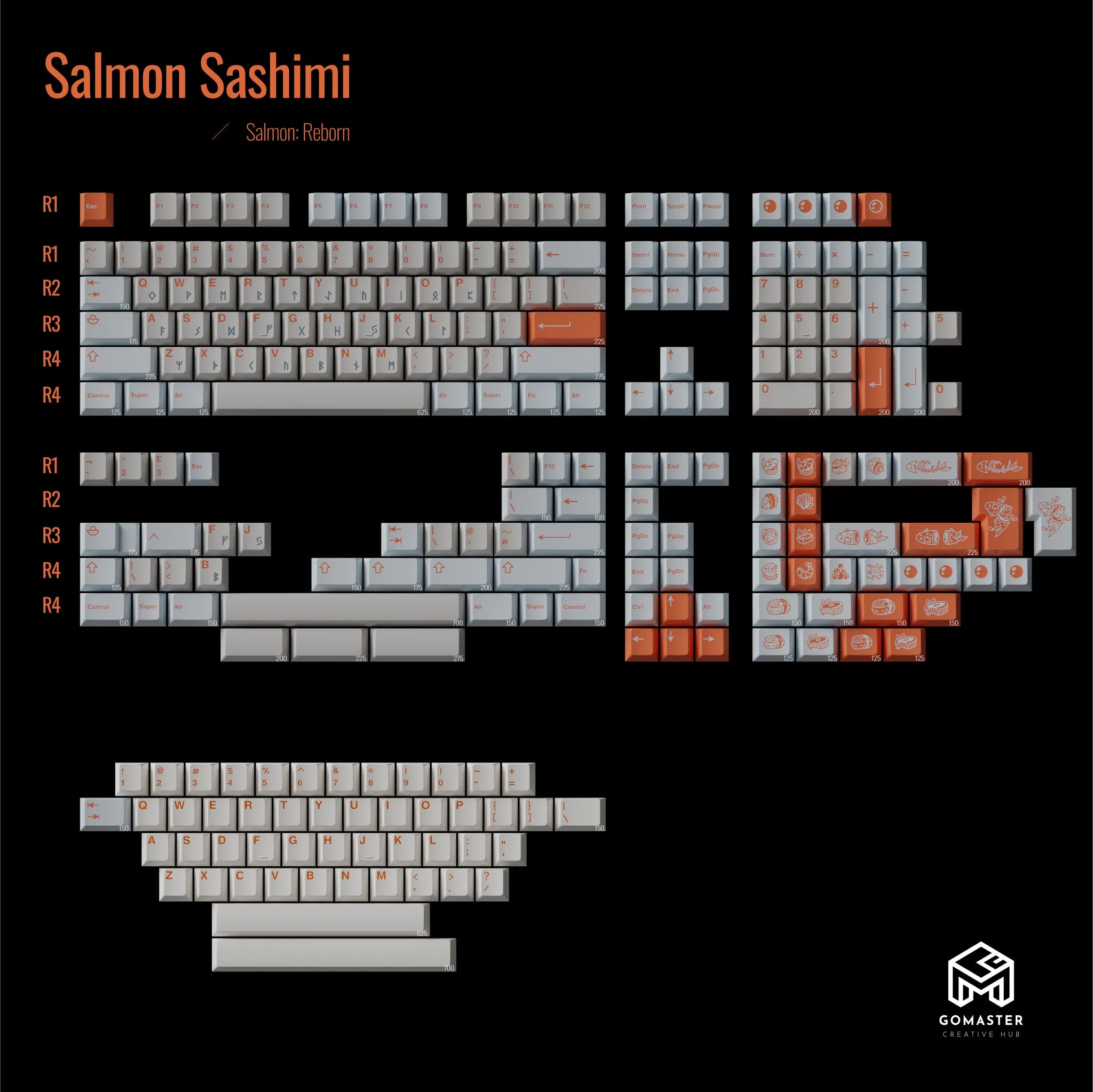GoMaster Salmon Reborn Keycaps