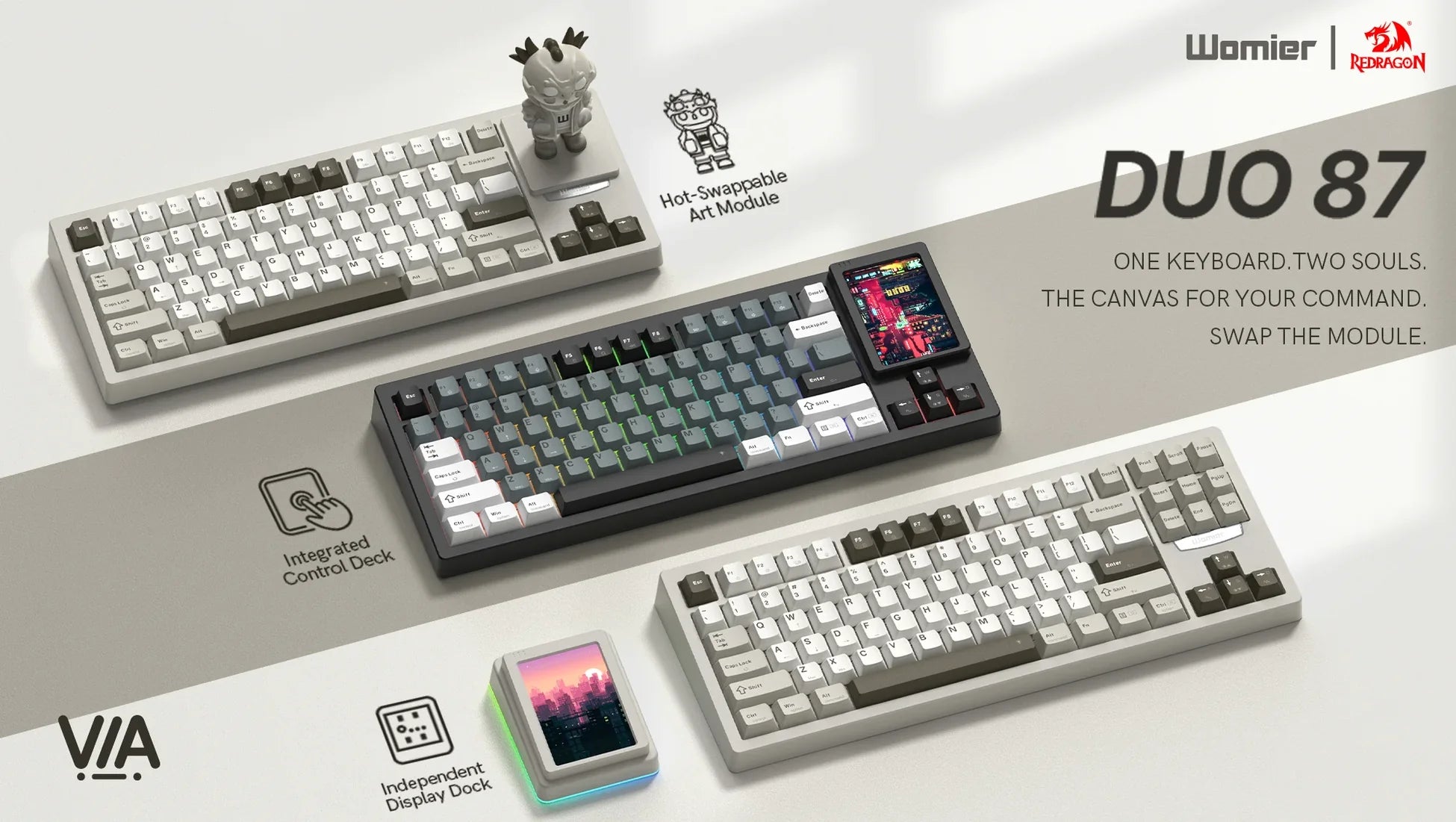 Womier DUO87 Prebuilt Fully Assembled Keyboard – qwertyqop