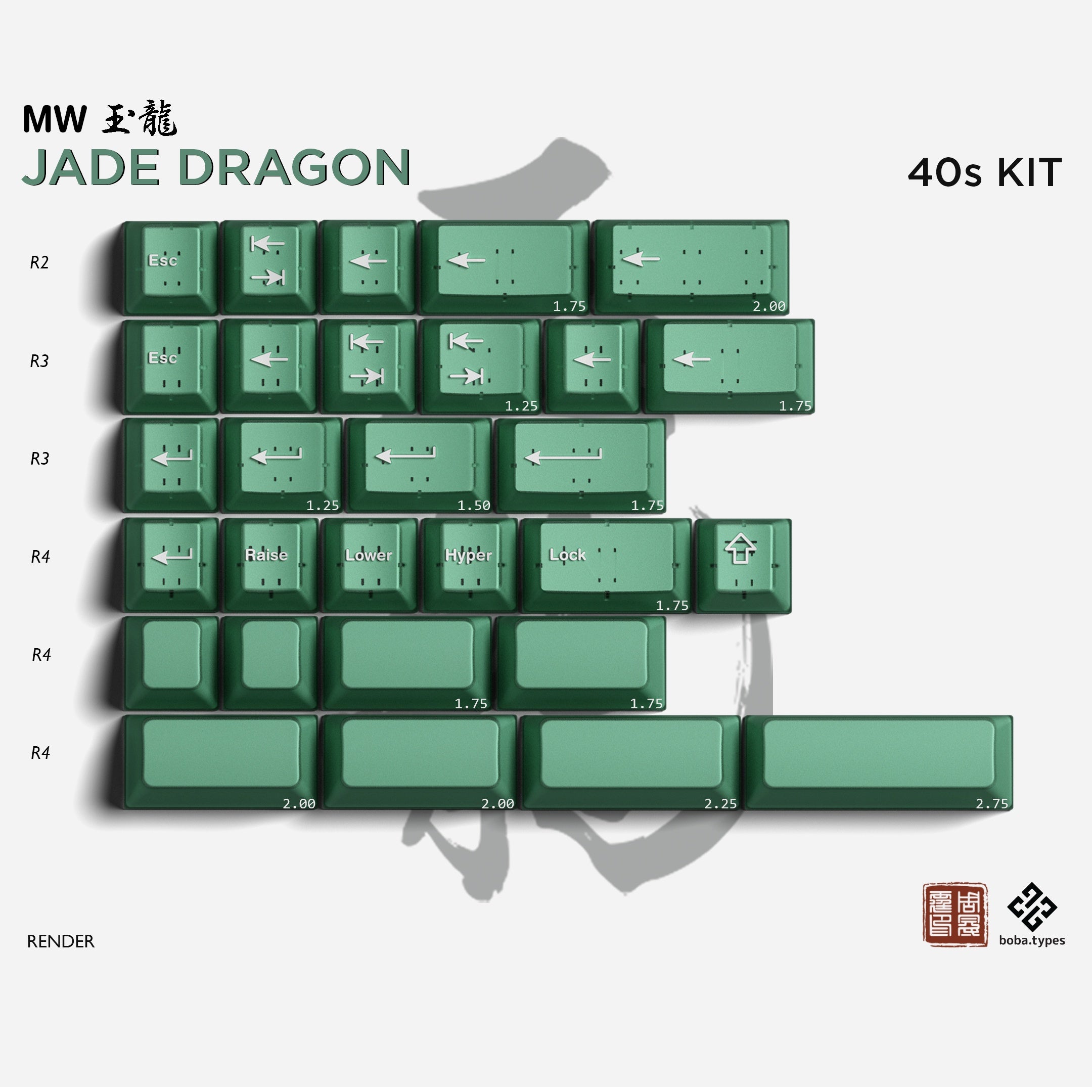 [Group Buy] MW Jade Dragon Keycaps