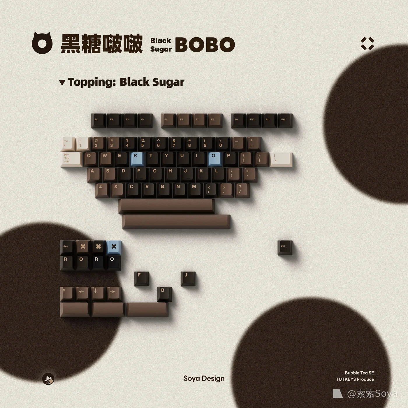 TUT Black Sugar BoBo Keycaps