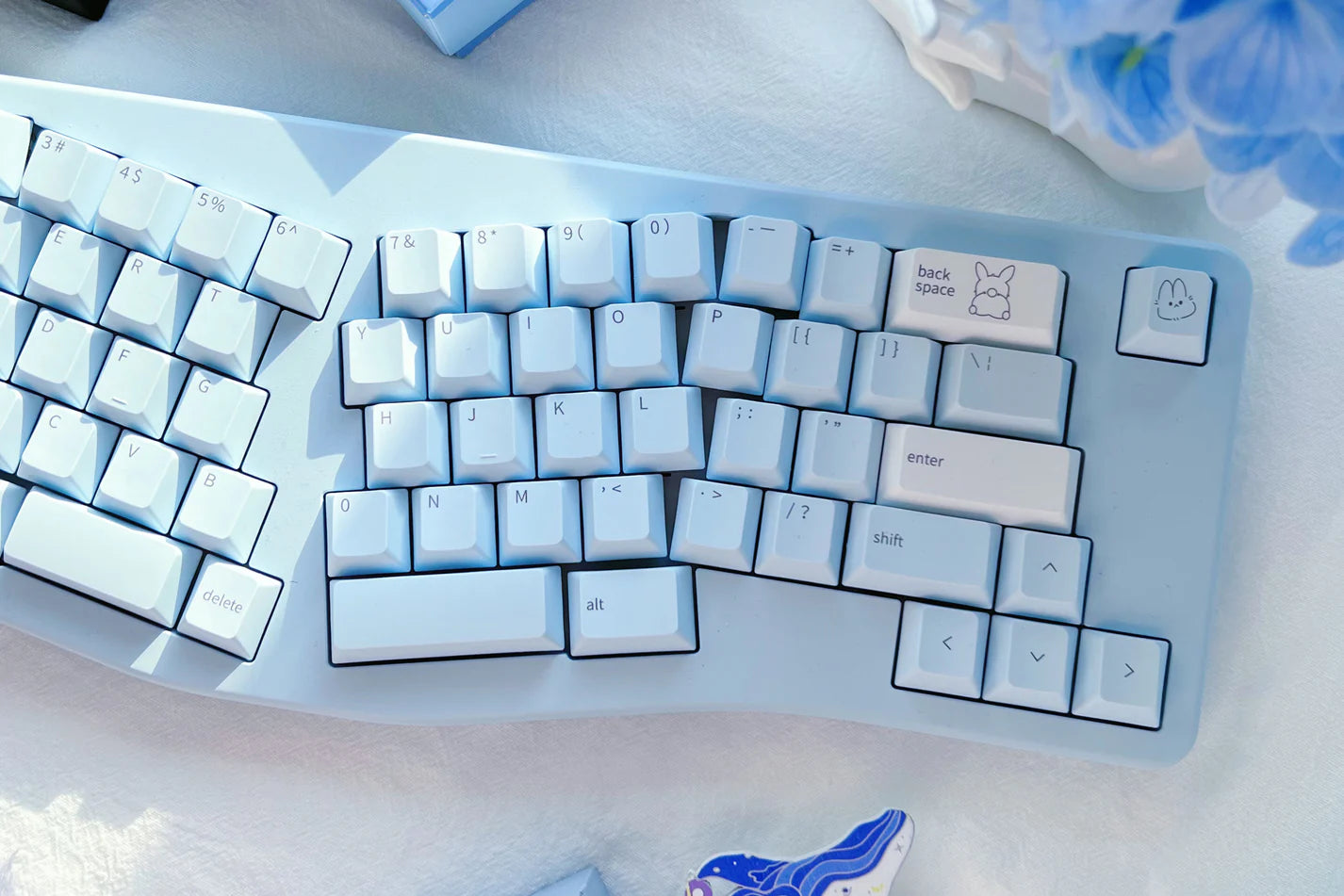 QTUO Blue Bunny Keycaps