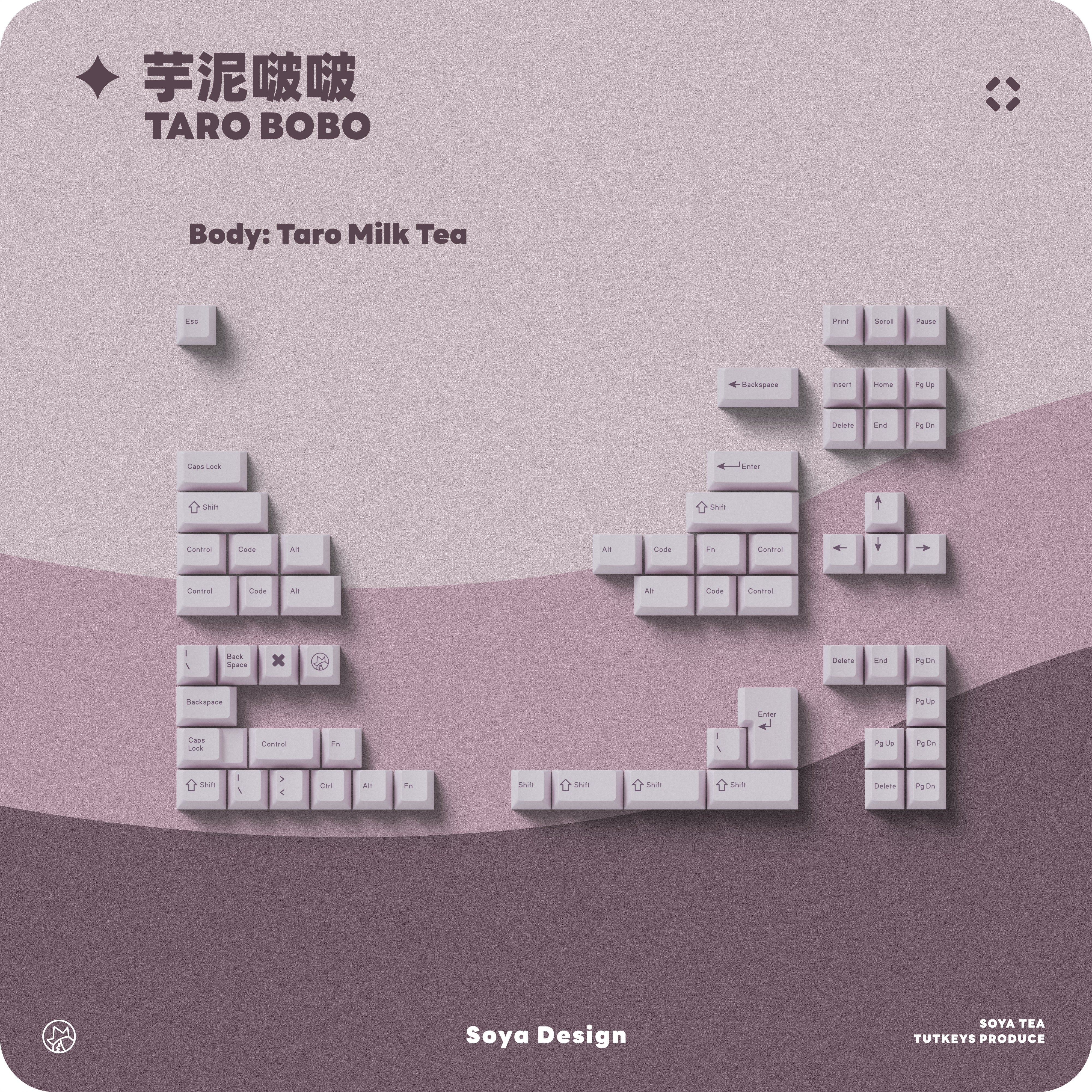 TUT Taro Bobo Keycaps