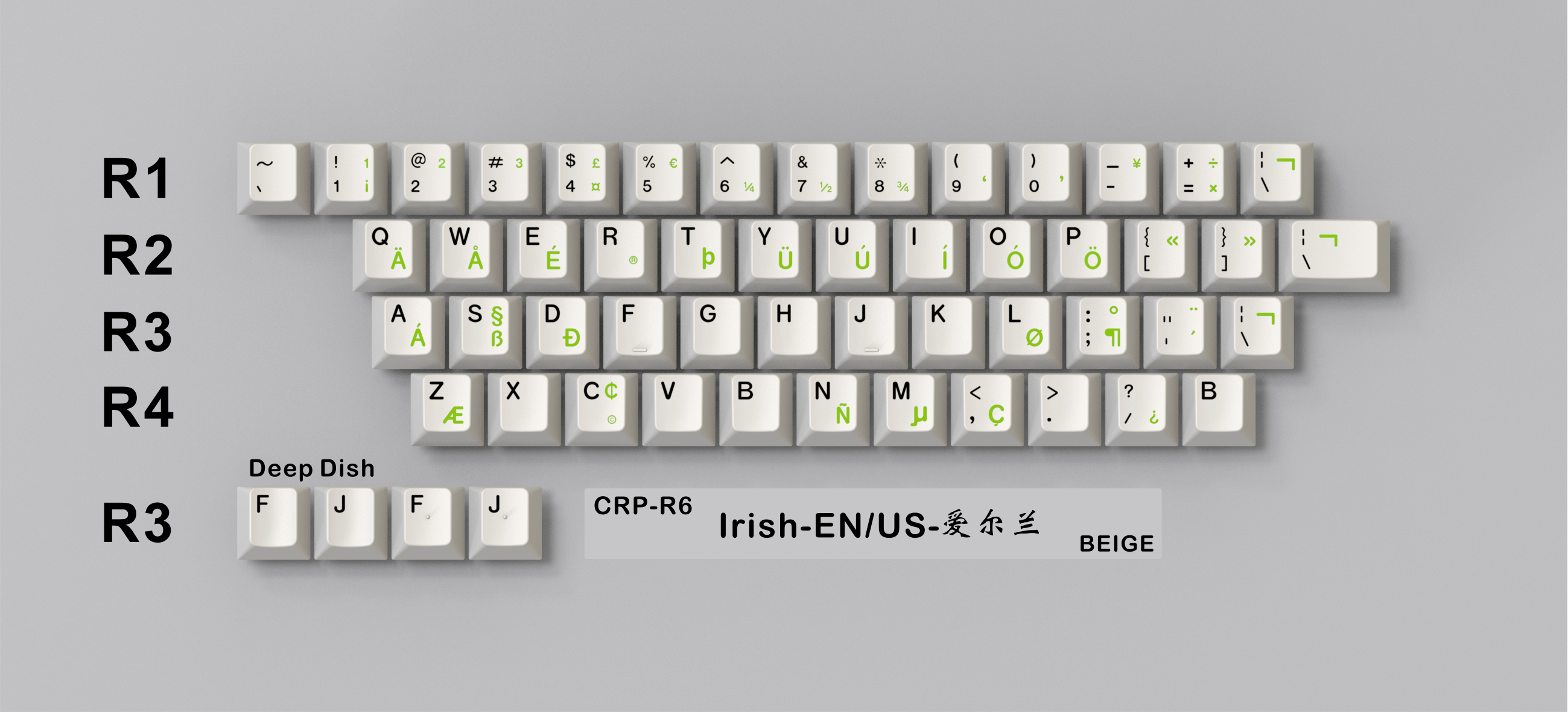 Irish R6 Pro CRP R6 Keycaps – qwertyqop