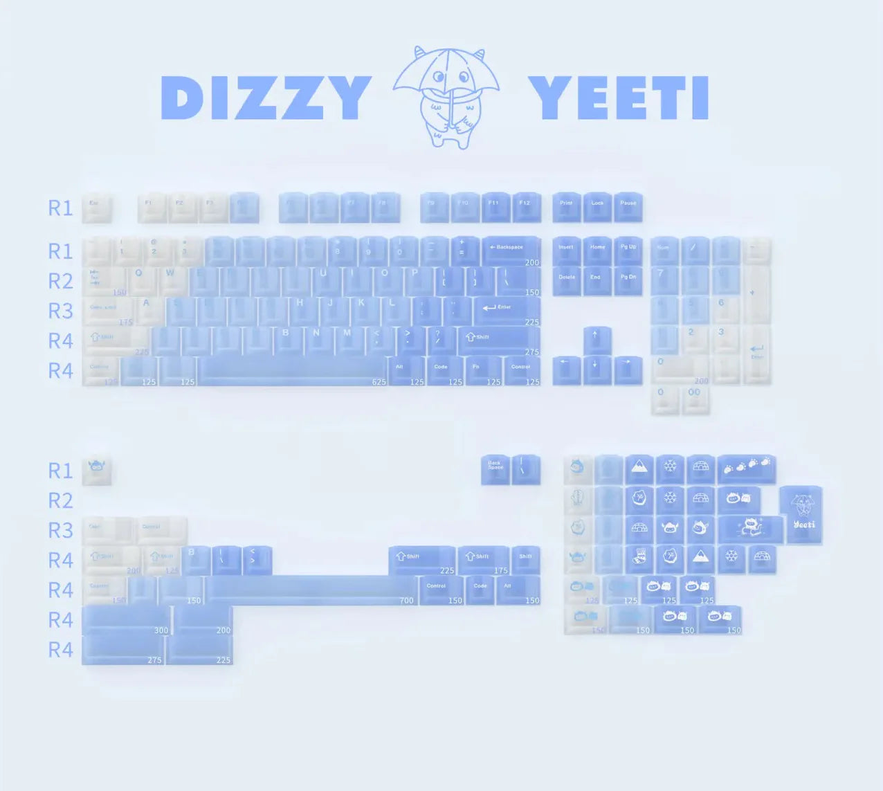 DMK Yeti Keycaps