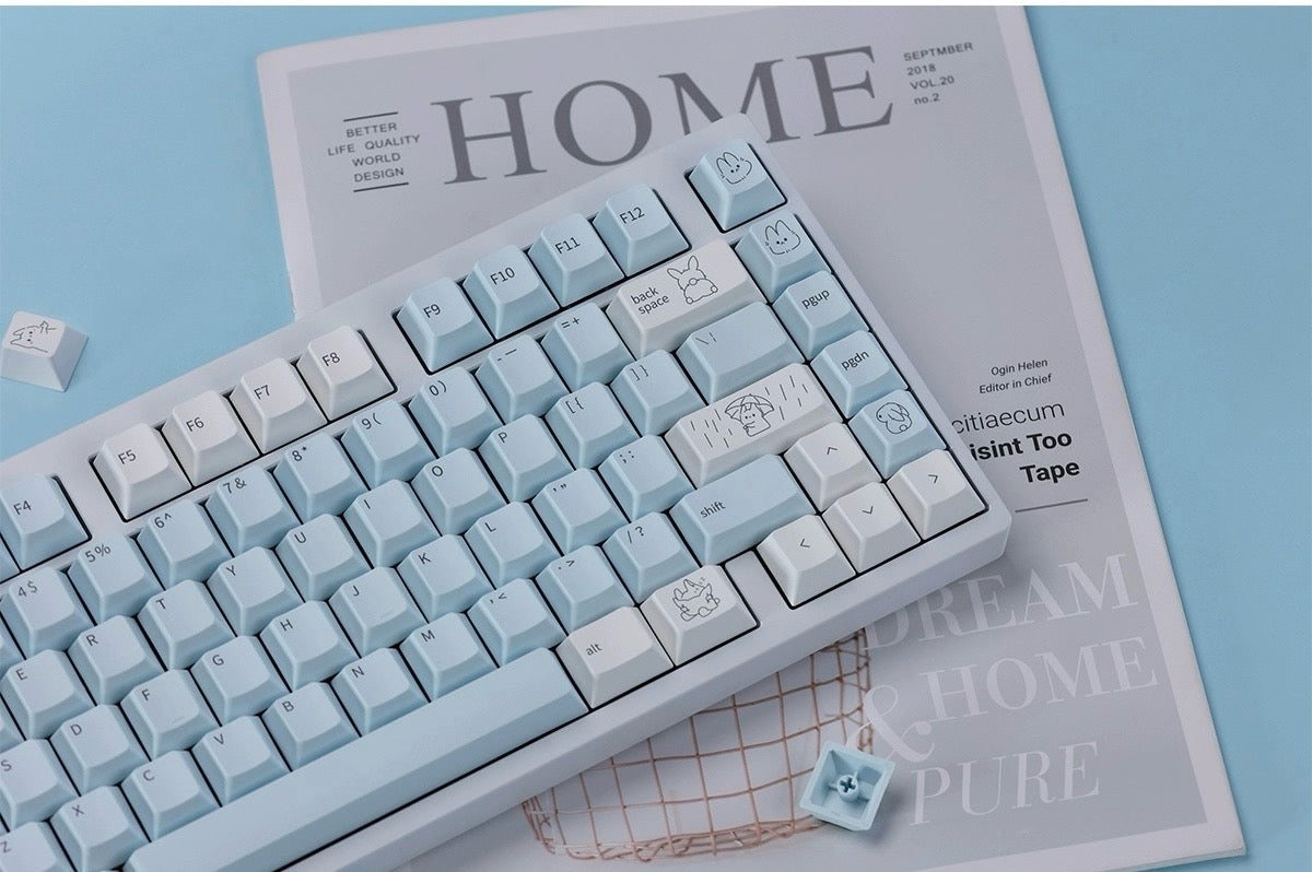 QTUO Blue Bunny Keycaps