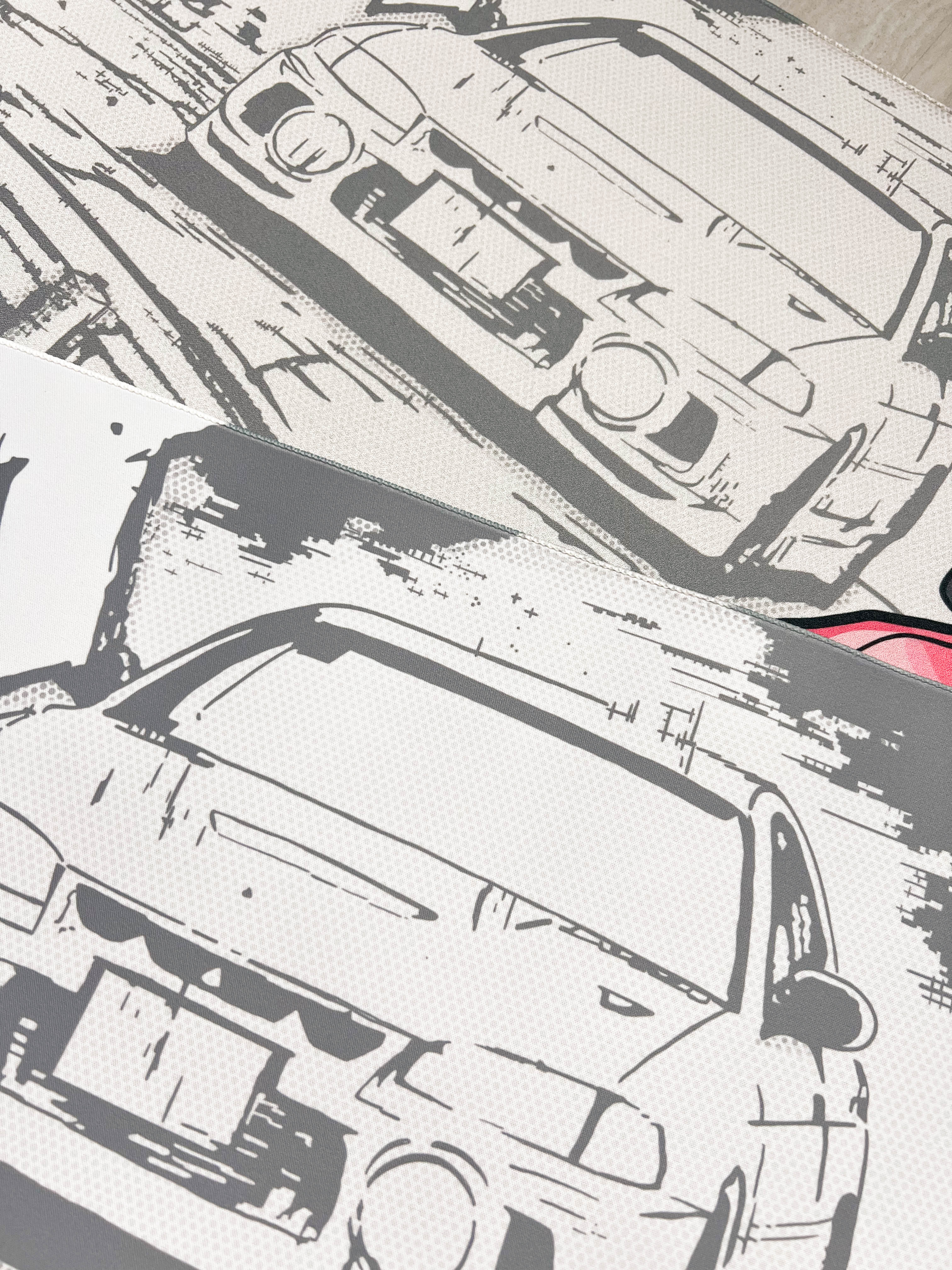 QQ Drifting Cat Deskmat