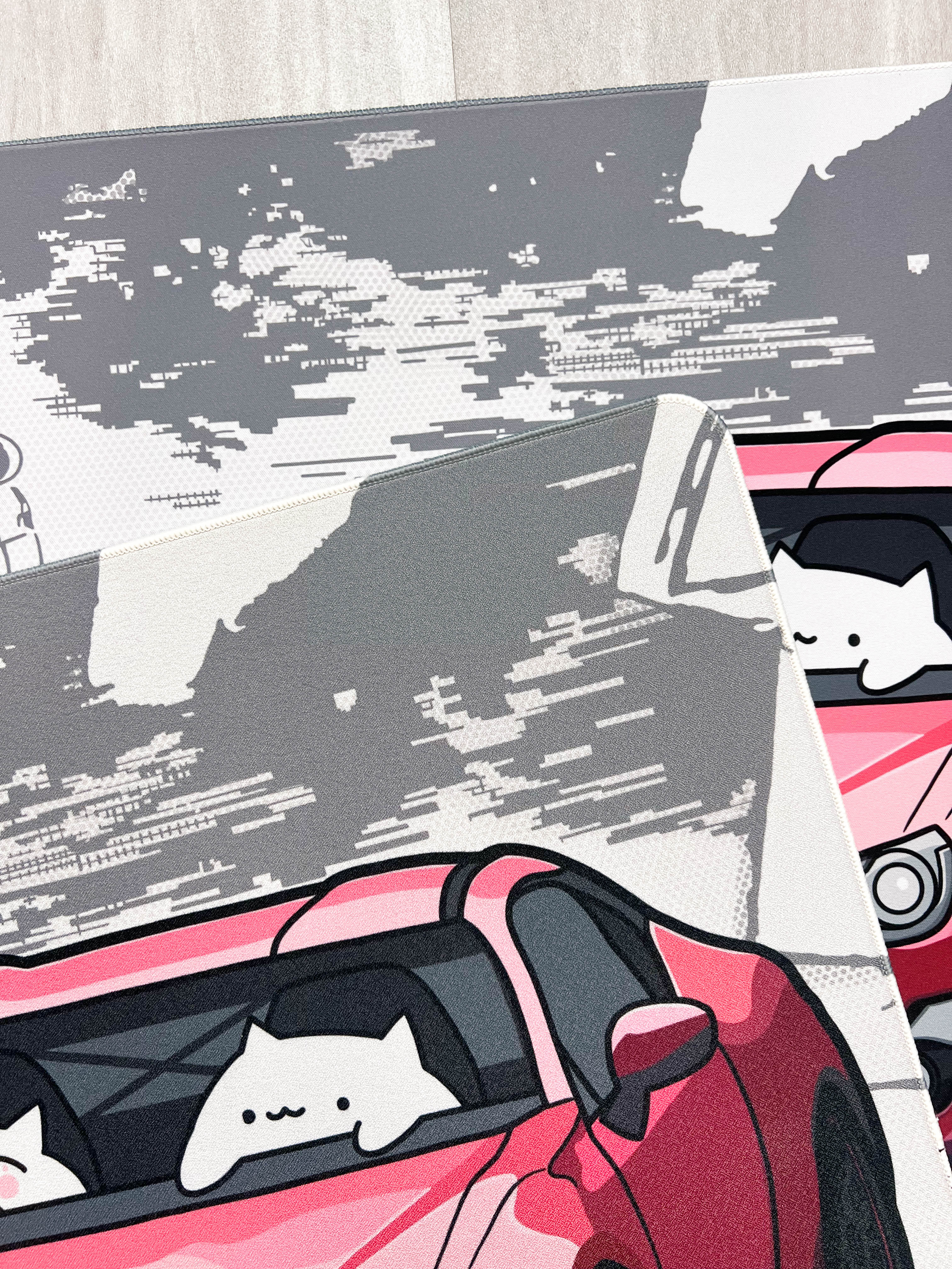 QQ Drifting Cat Deskmat