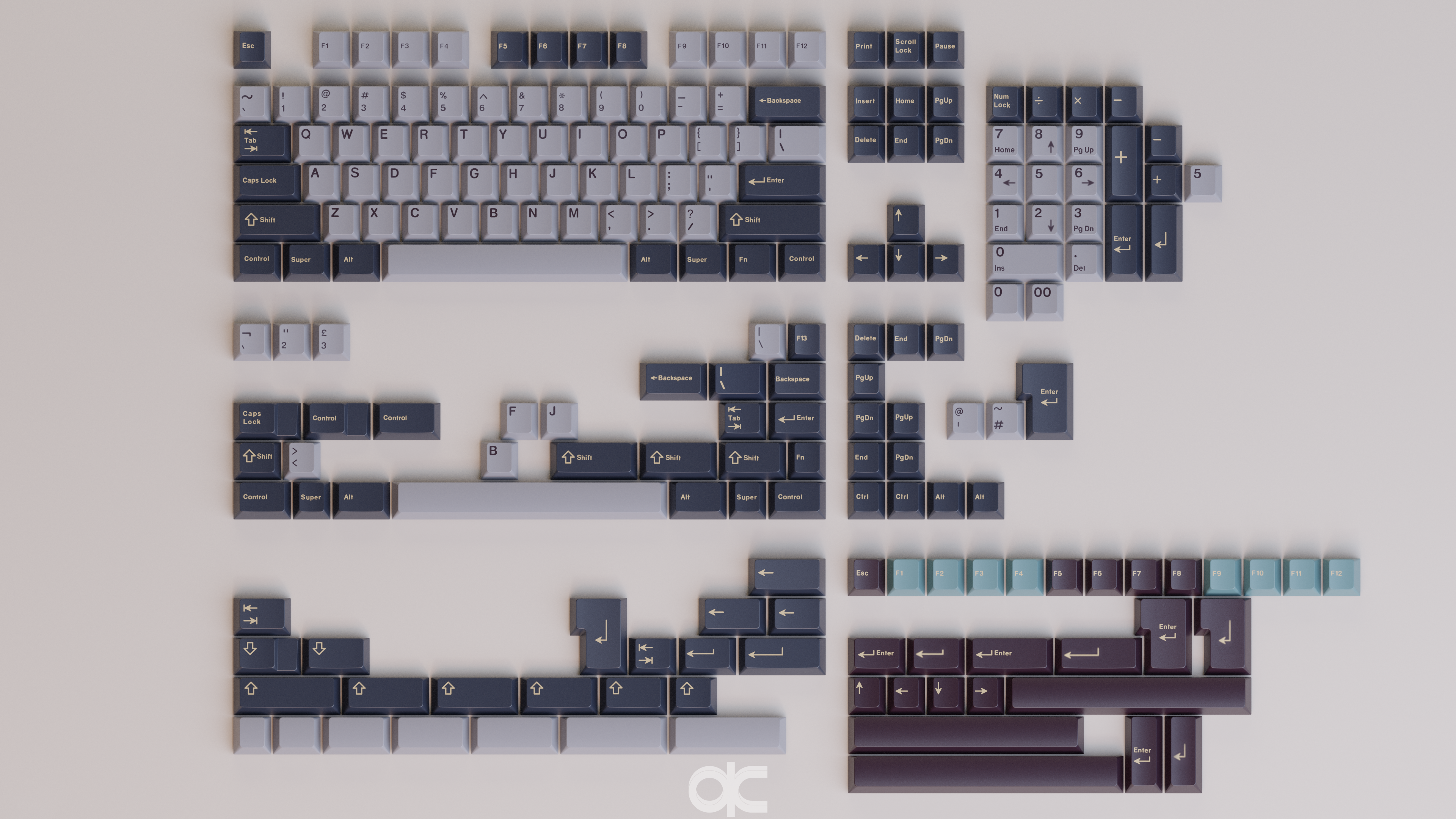 QK100 Keycaps and Switches