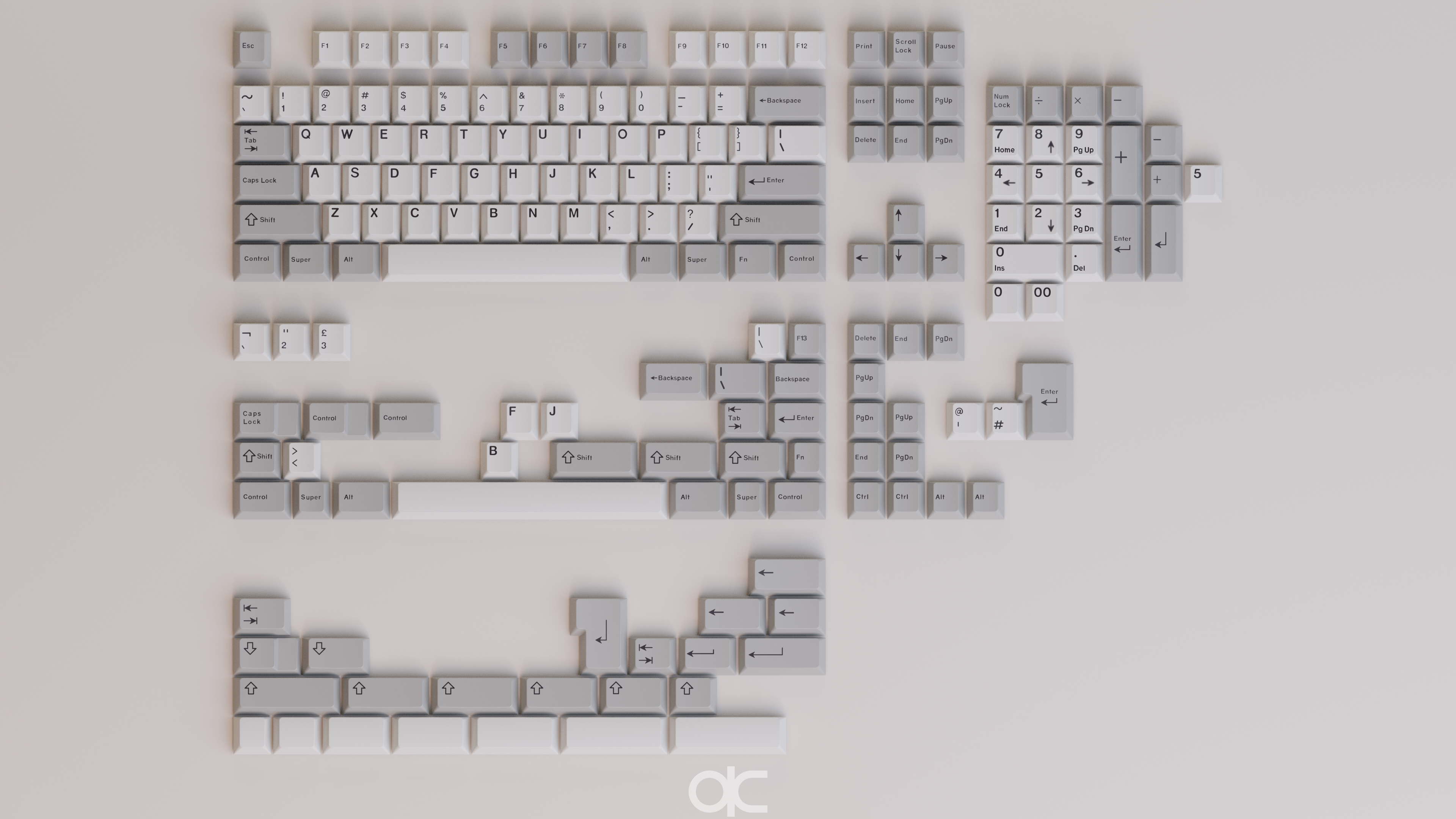 QK100 Keycaps and Switches