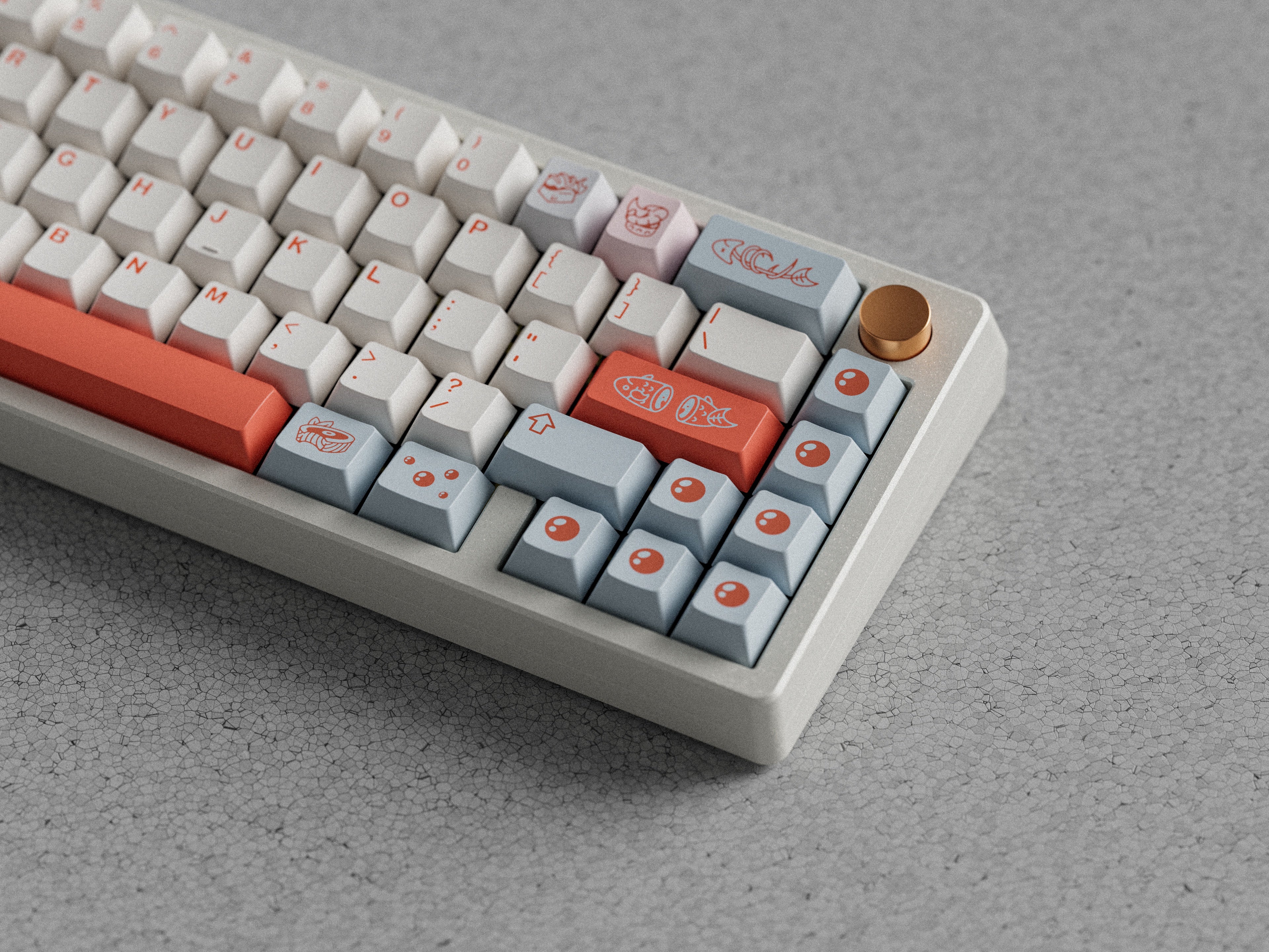 GoMaster Salmon Reborn R2 Keycaps