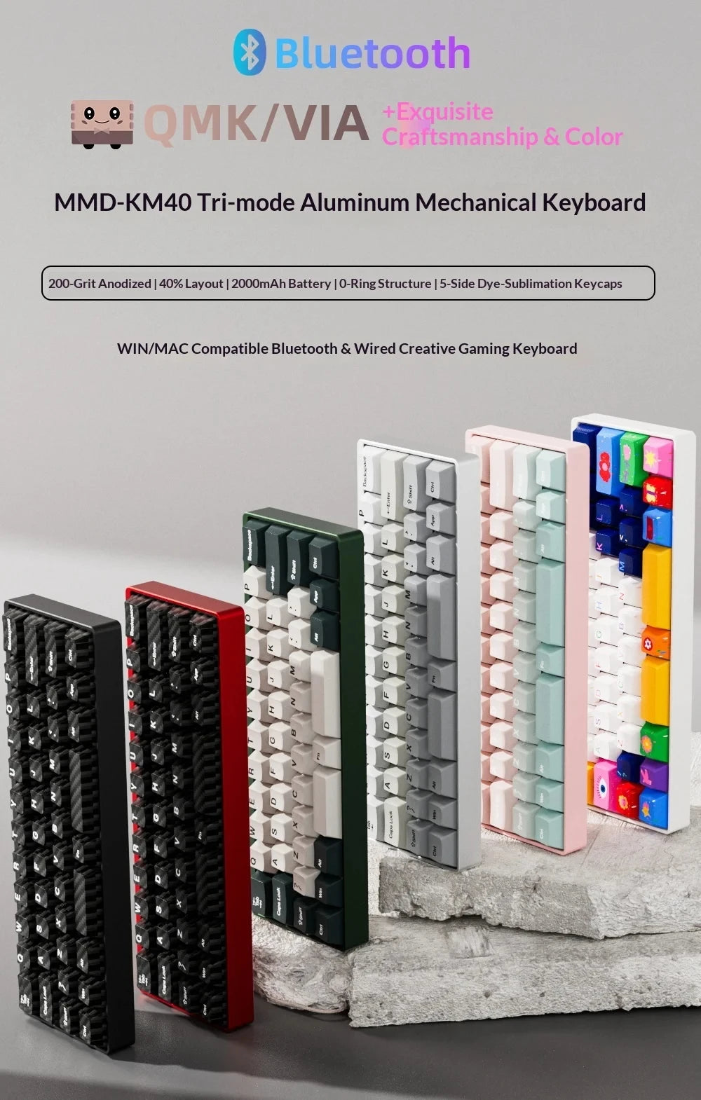 MMD KM40 V2 Prebuilt Fully Assembled Keyboard