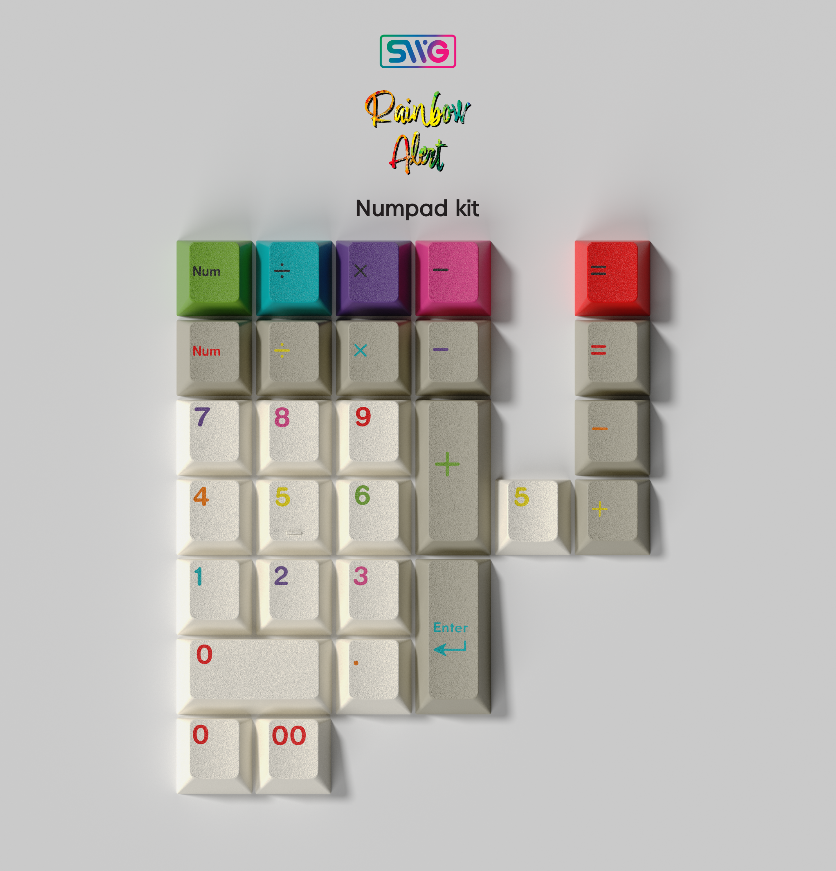 [Preorder] SWG Rainbow Alert Keycaps – qwertyqop