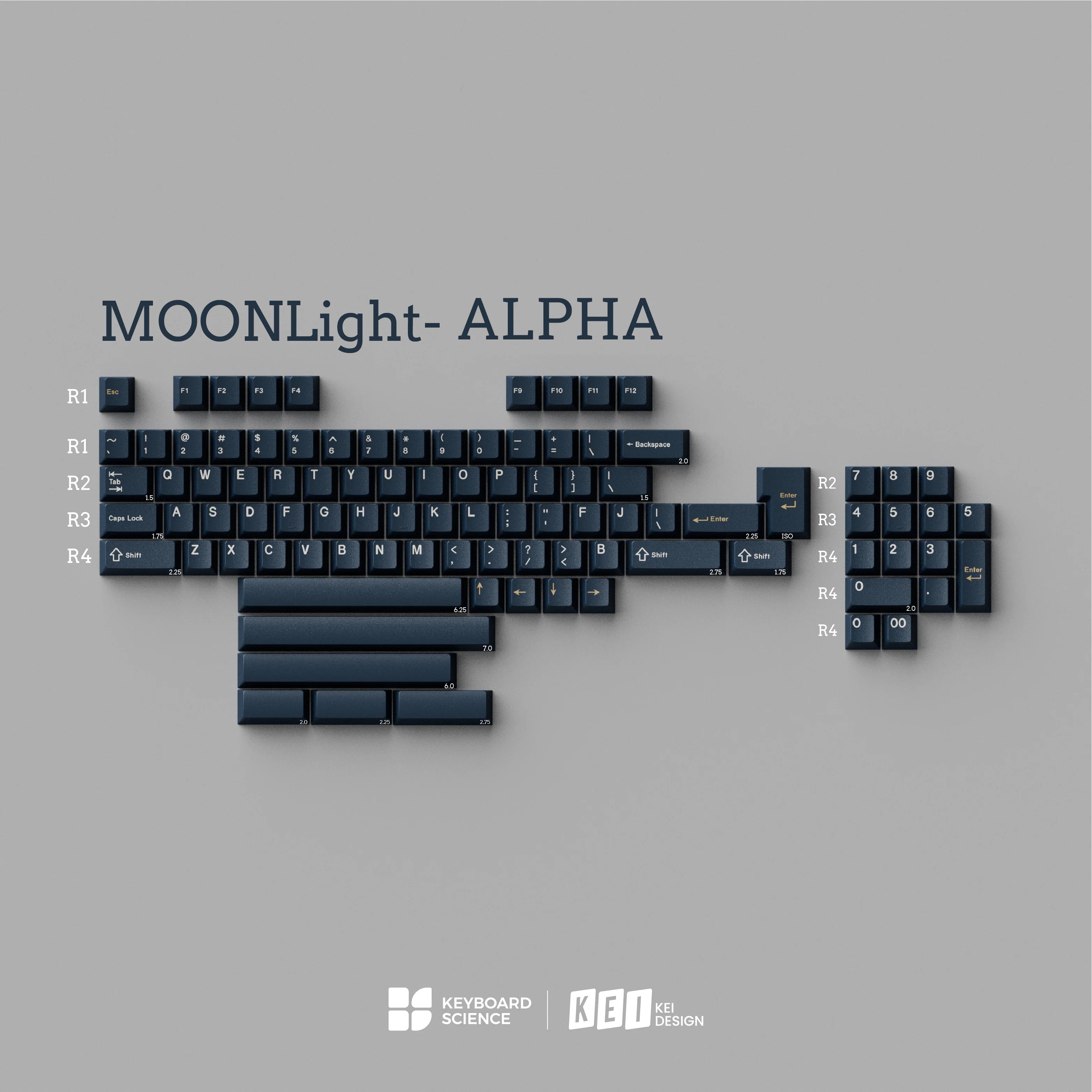KBS Moonlight Doubleshot ABS Keycaps