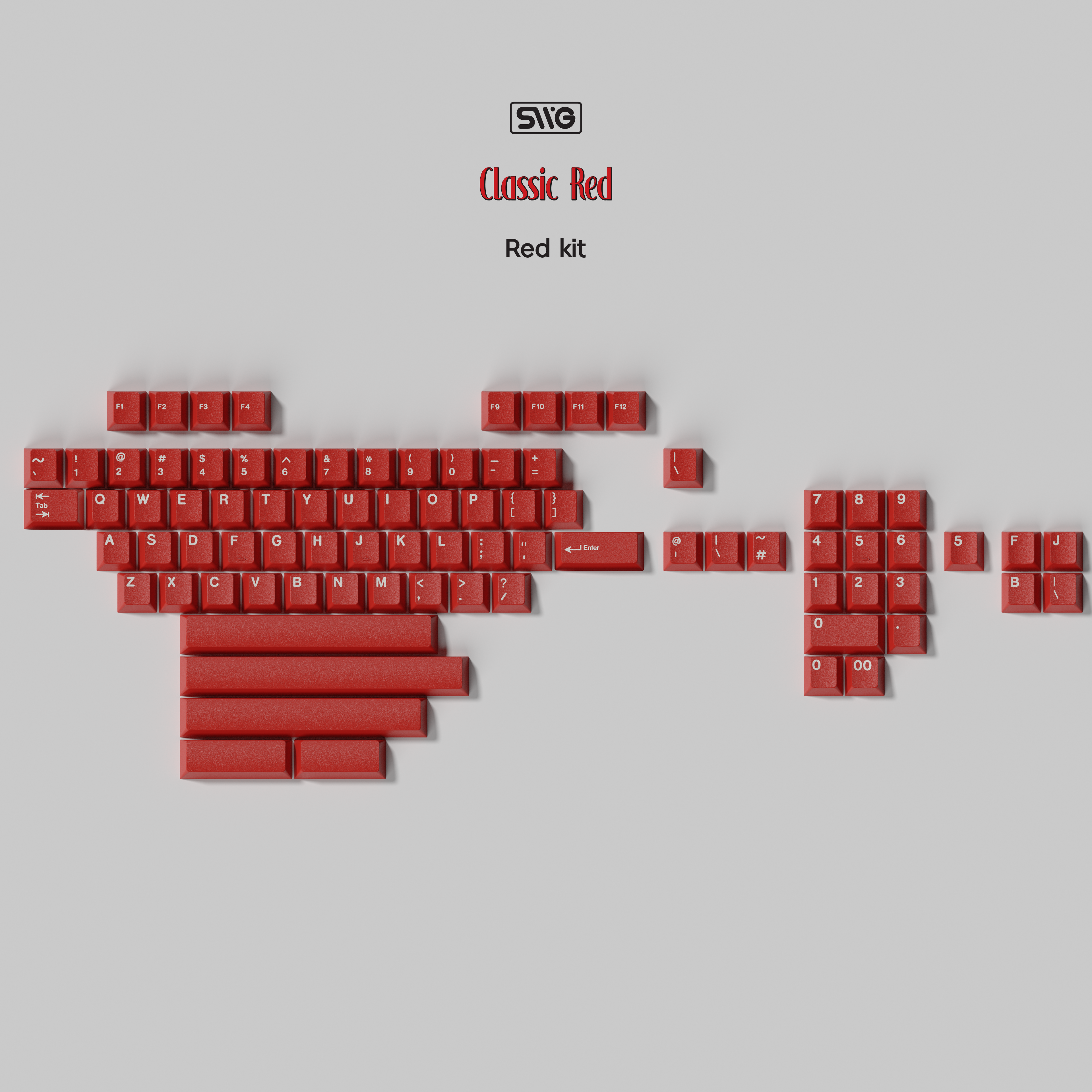 [Preorder] SWG Classic Red Keycaps