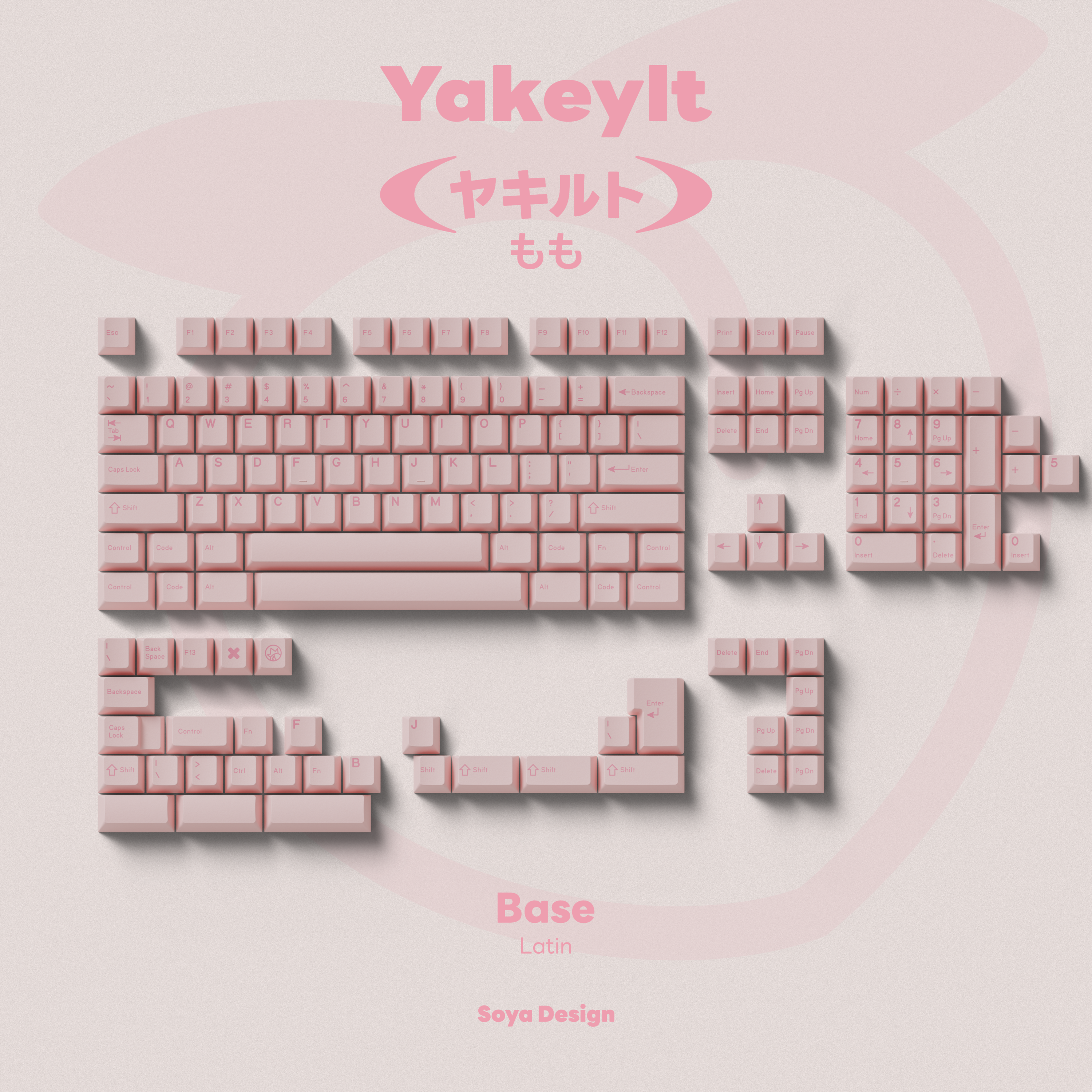 TUT Yakeylt Peach Keycaps