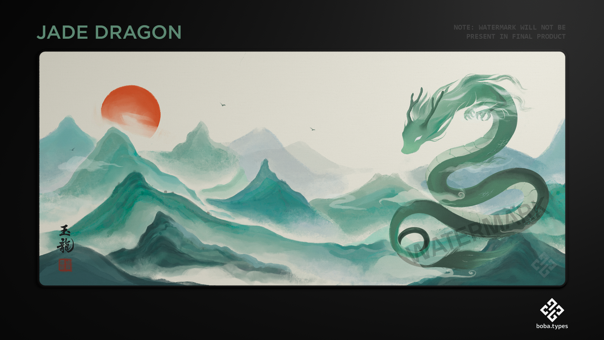 [Group Buy] MW Jade Dragon Deskmat