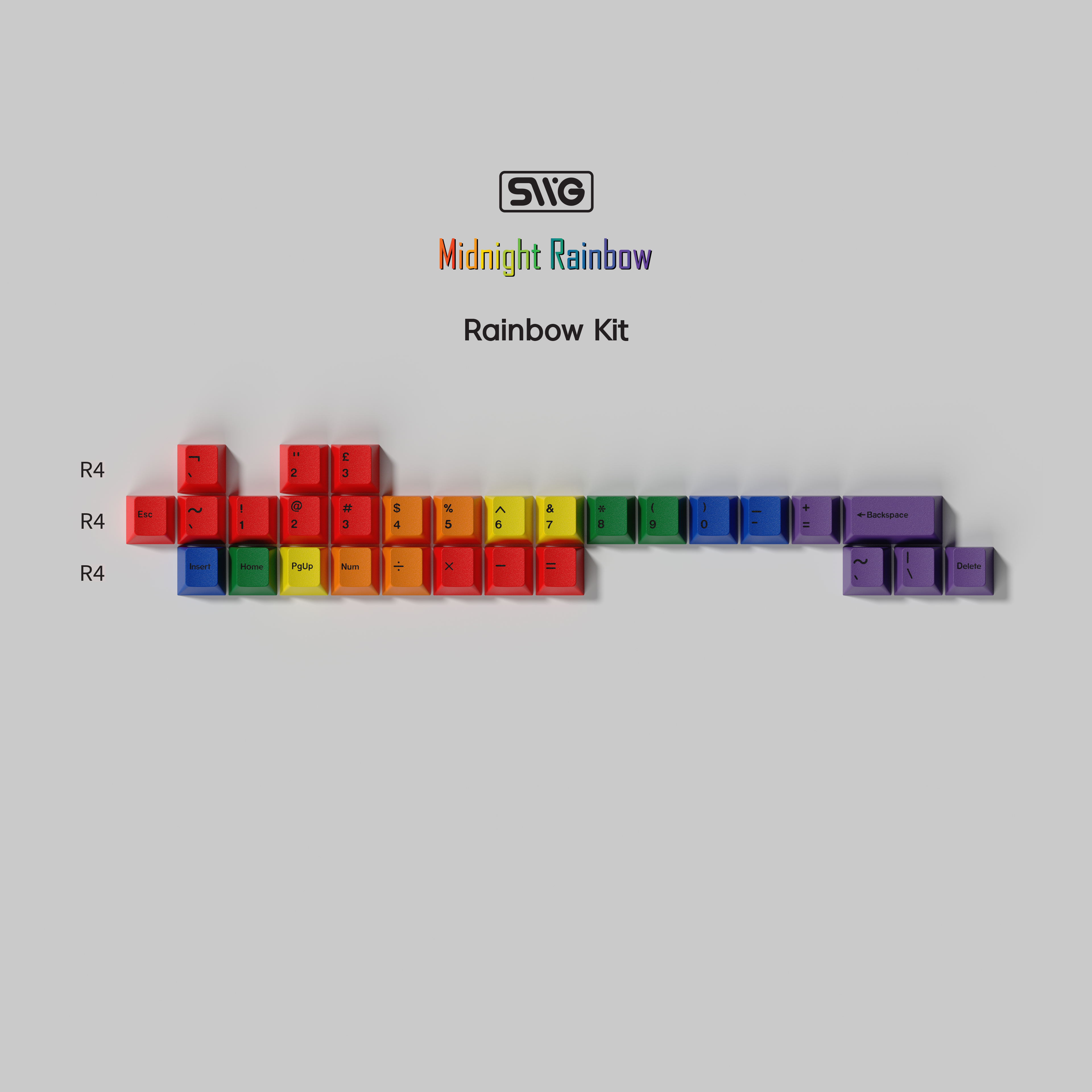 [Group Buy] SWG Midnight Rainbow Keycaps