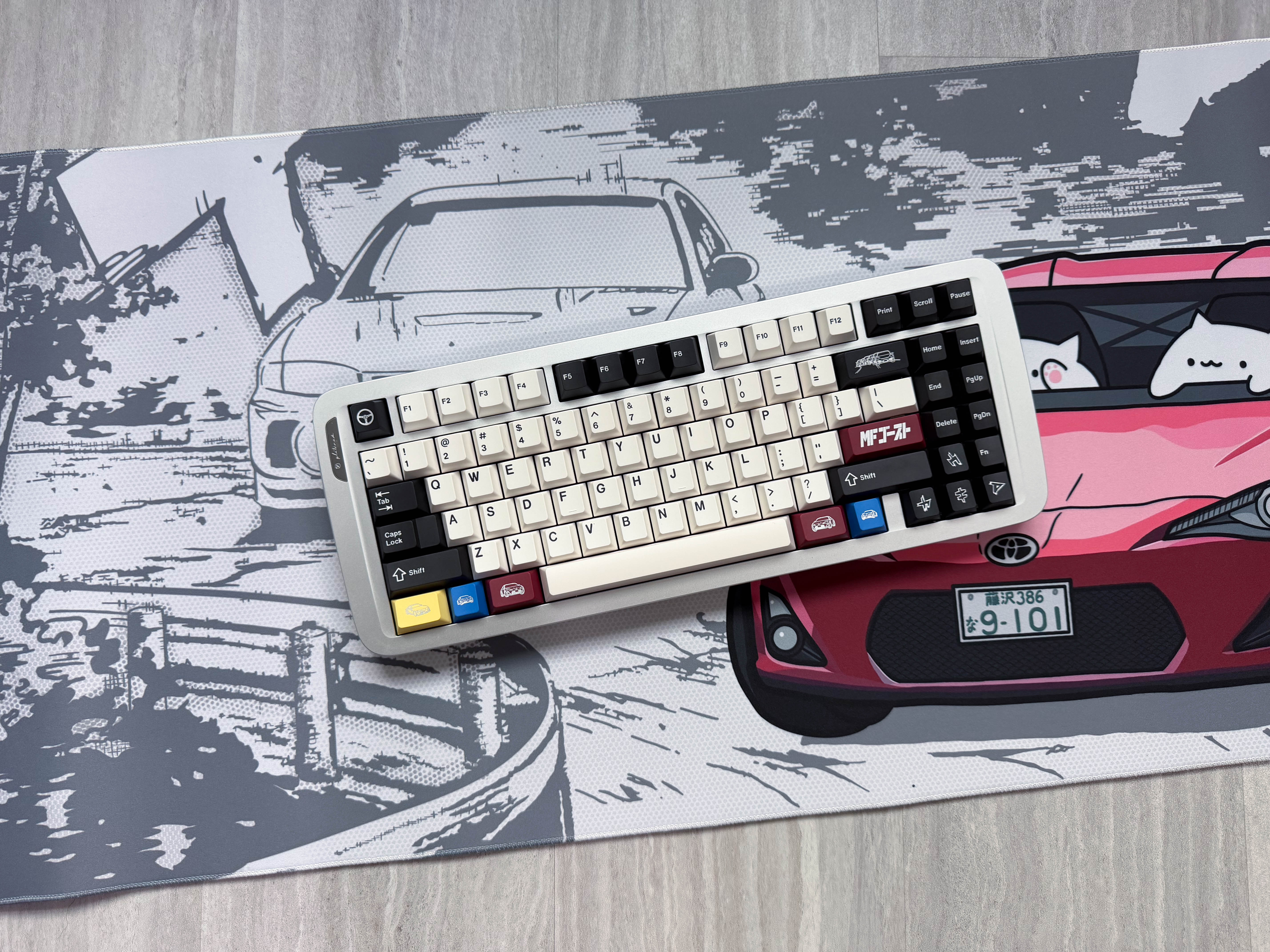 QQ Drifting Cat Deskmat