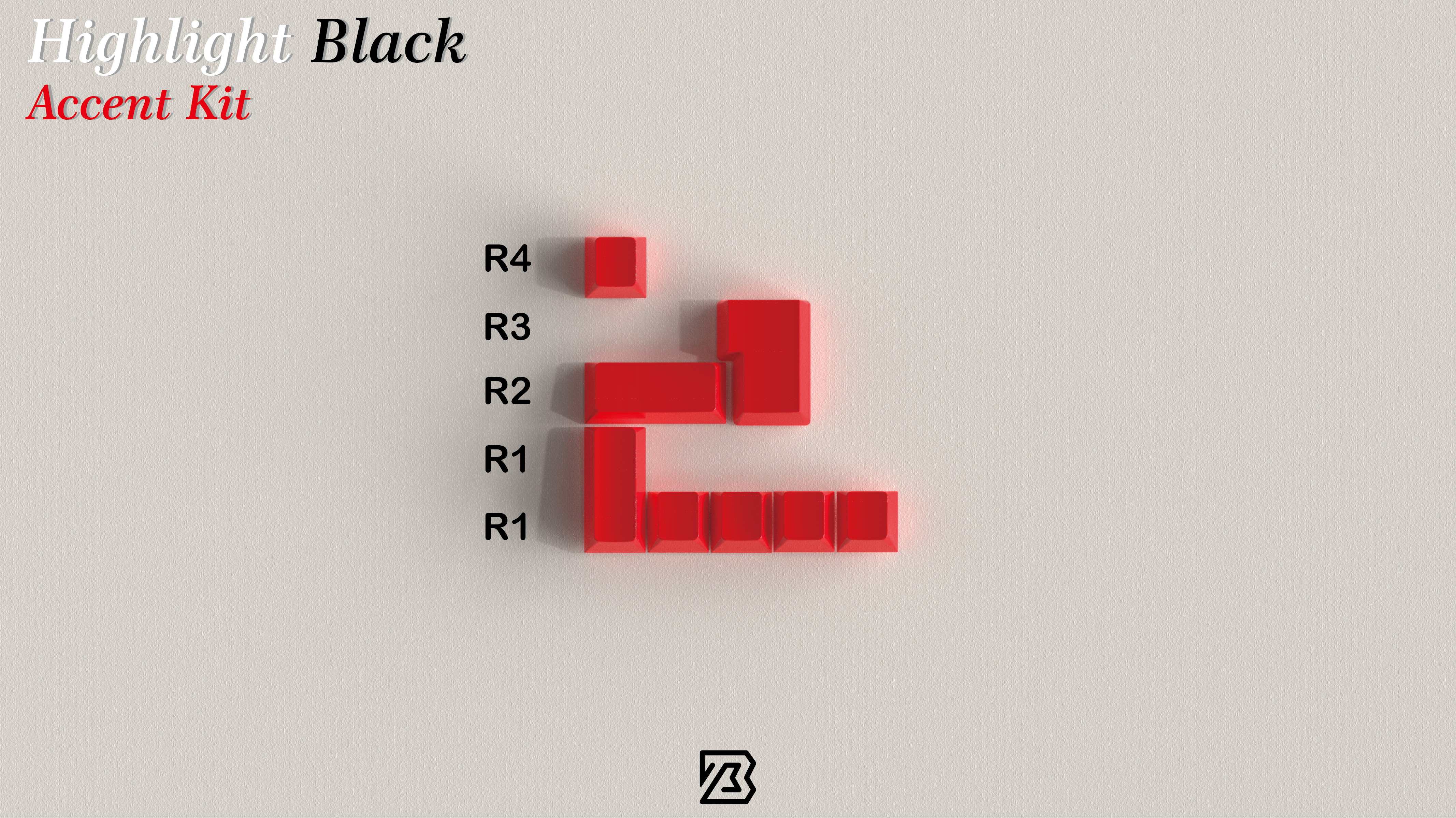 Keyboard Science Highlight Black Blank Keycaps