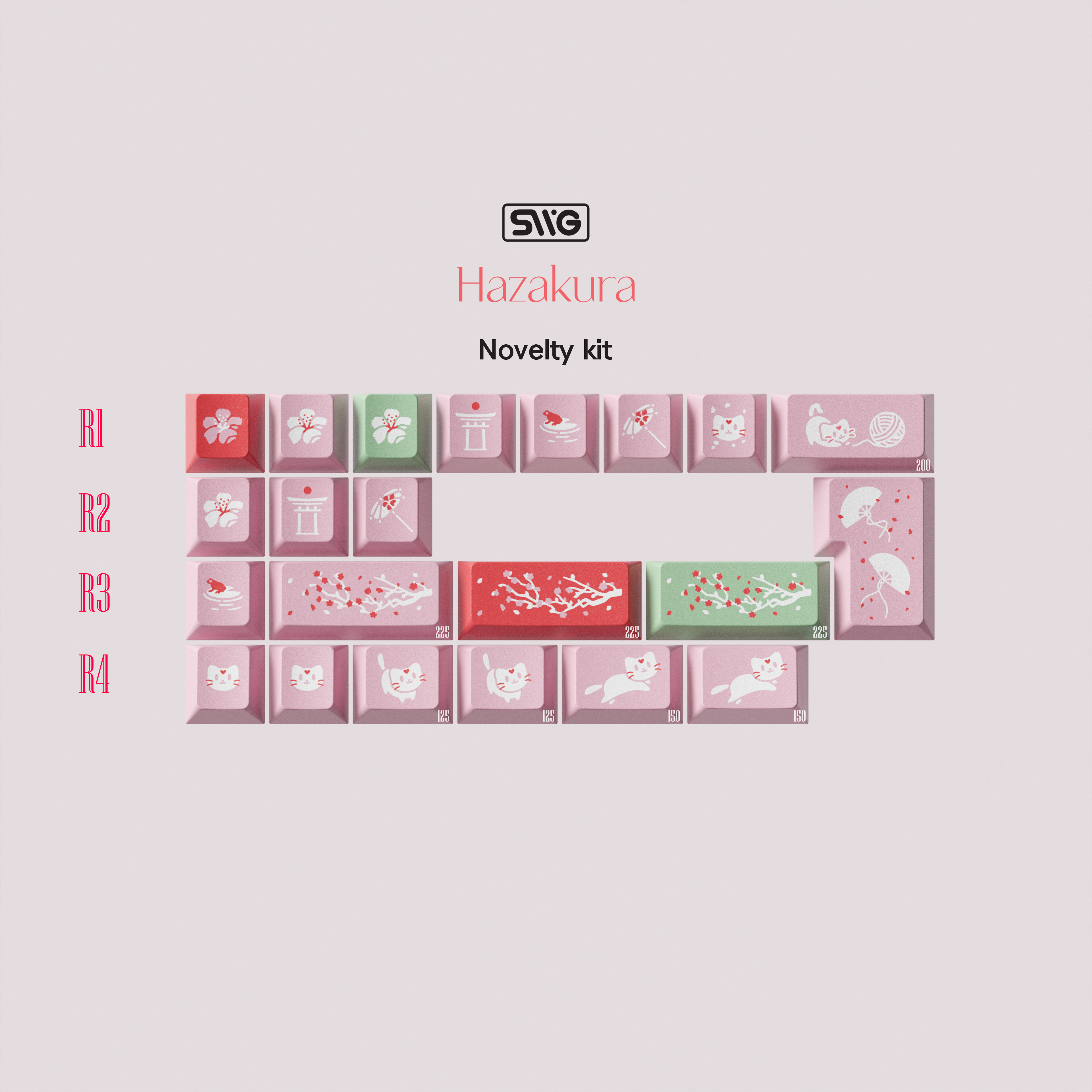 [Group Buy] SWG Hazakura Light Keycaps