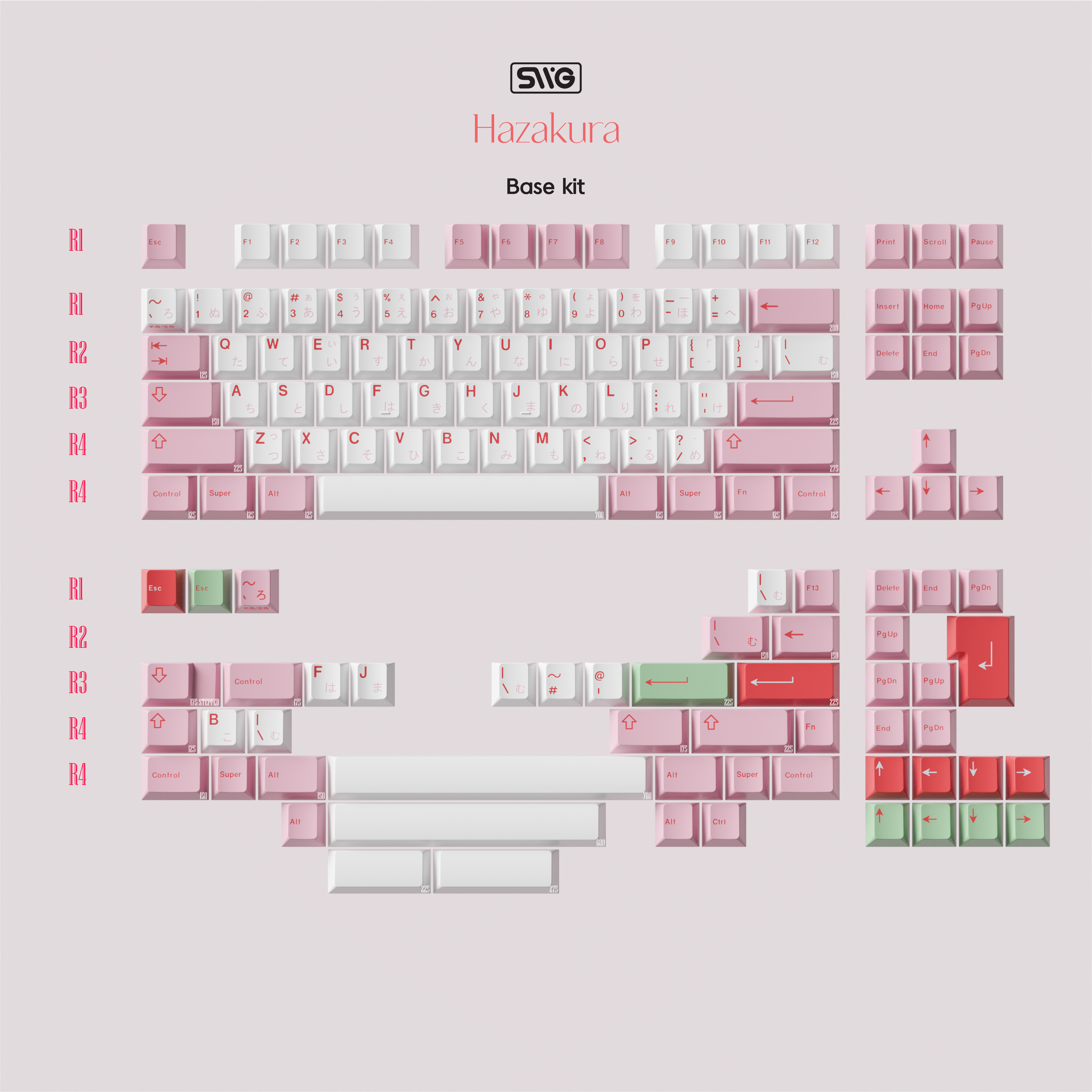 [Group Buy] SWG Hazakura Light Keycaps