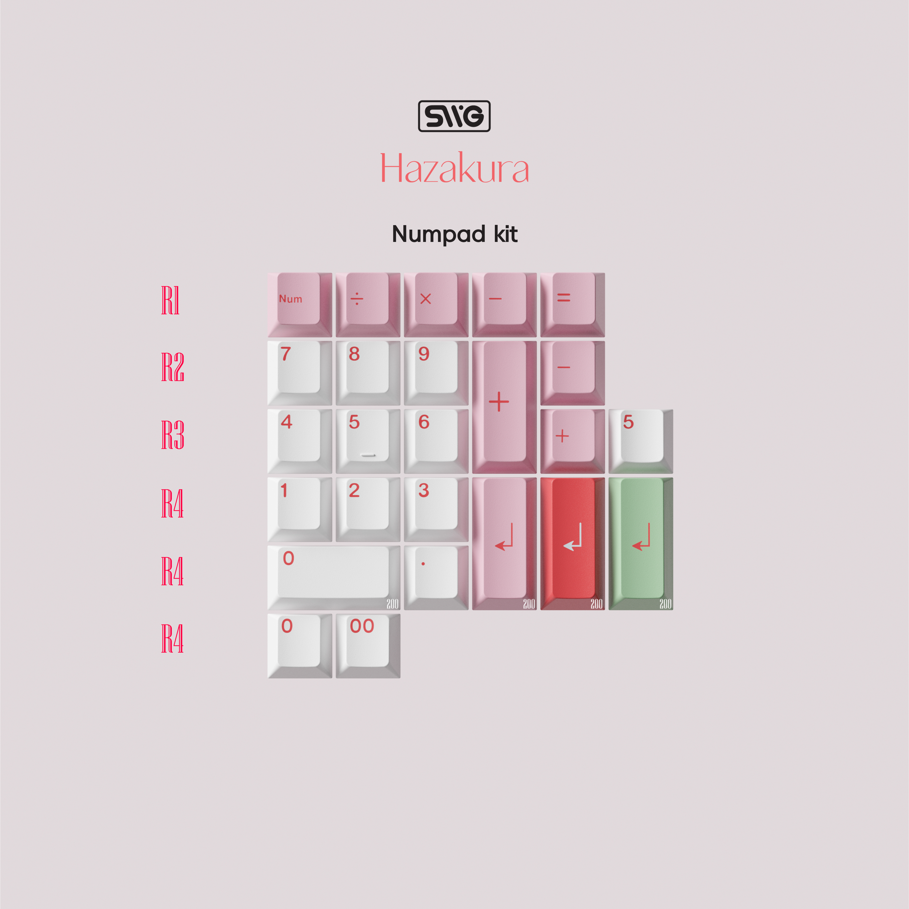 [Group Buy] SWG Hazakura Light Keycaps