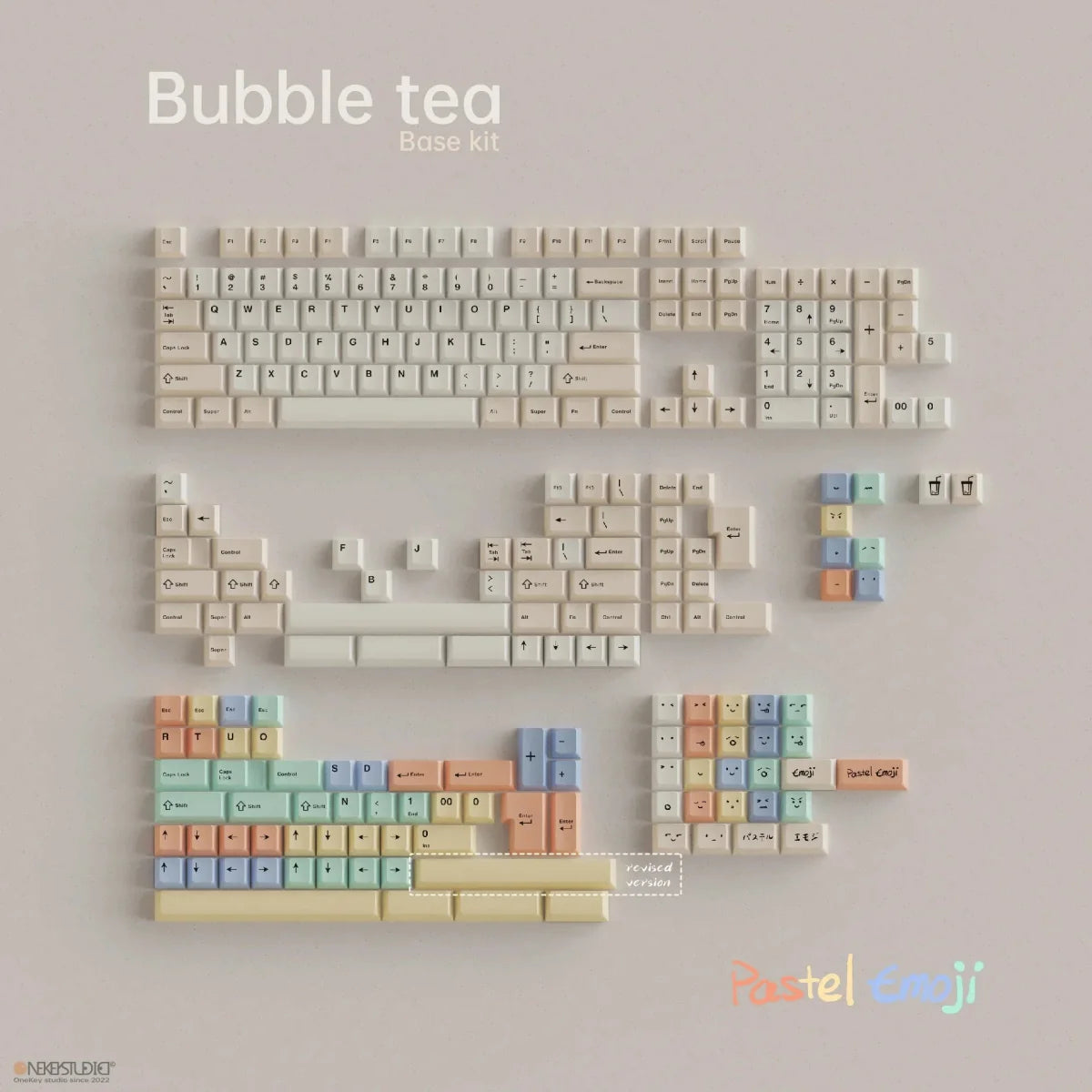 TUT Bubble Tea & Pastel Emoji Keycaps – qwertyqop