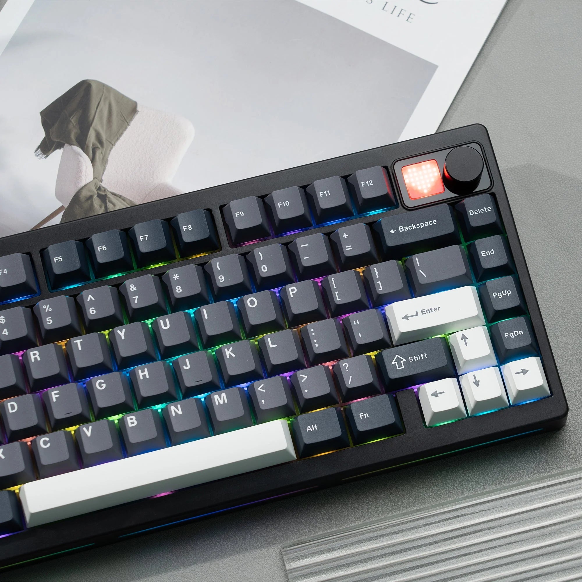 Womier MT75 Trimode with Screen and Knob Fully Assembled Keyboard