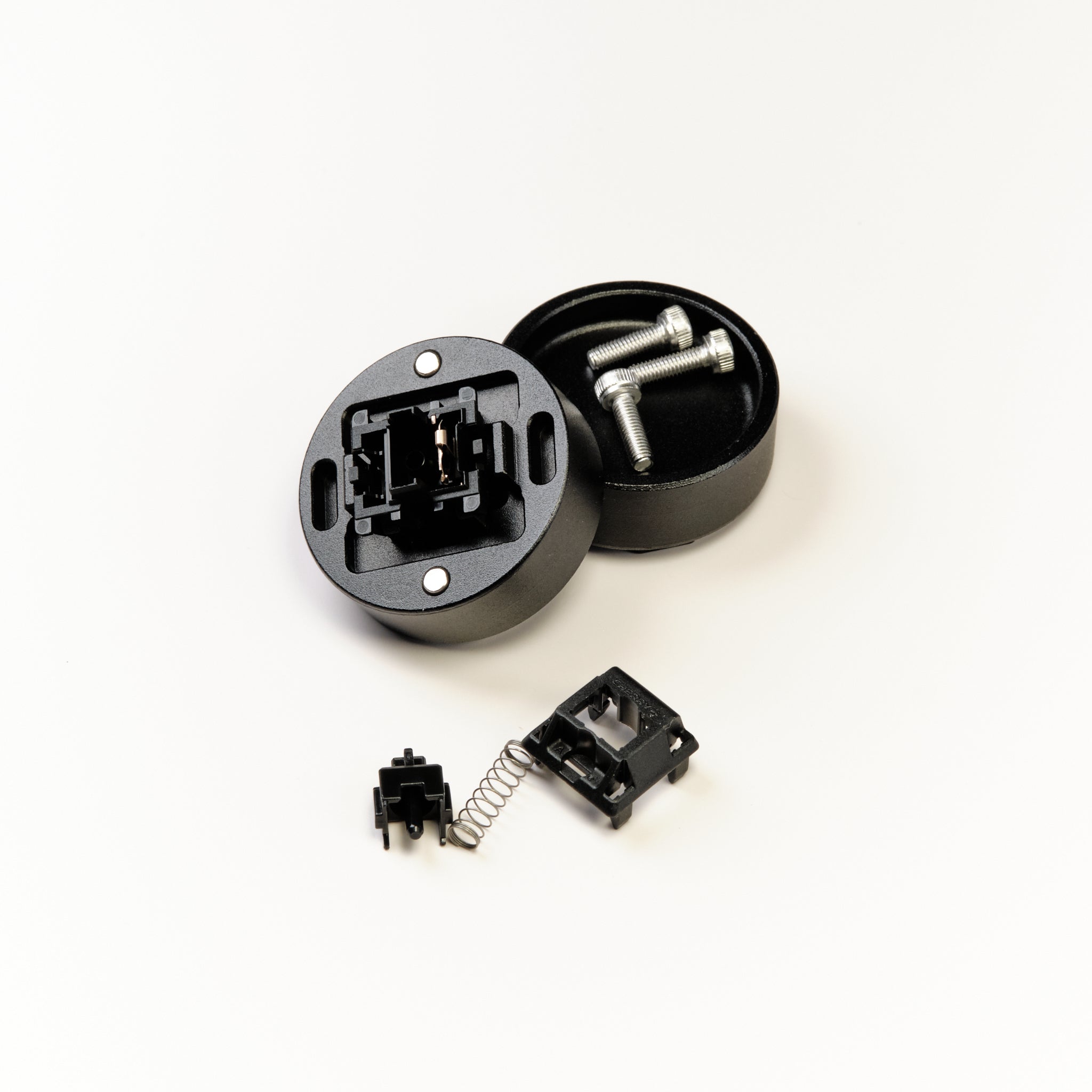 black aluminum switch opener with screw tray